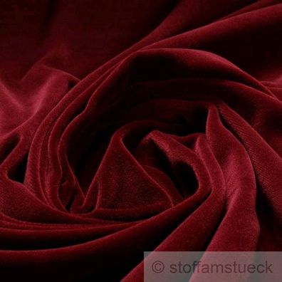 Stoff Baumwolle Polyester Nicki bordeaux dunkelrot Nicky weich