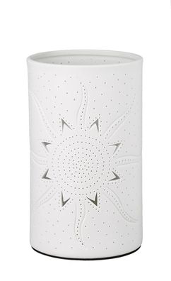 Gilde Lampe Zylinder "Sonne" weiß Fassung E14, max. 40 Watt, 220-240V H: 28 cm B: