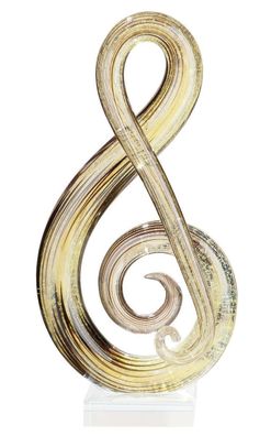 Gilde GlasArt Skulptur "Musicale" amber/braun/schwarz, mundgeblasen Höhe 30,0 cm