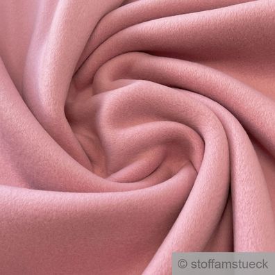 Stoff Bio-Baumwolle Fleece rosa Baumwolle organic cotton Baumwollfleece