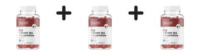 3 x OstroVit CLA + Green Tea + L-Carnitine (90 Caps) Unflavoured