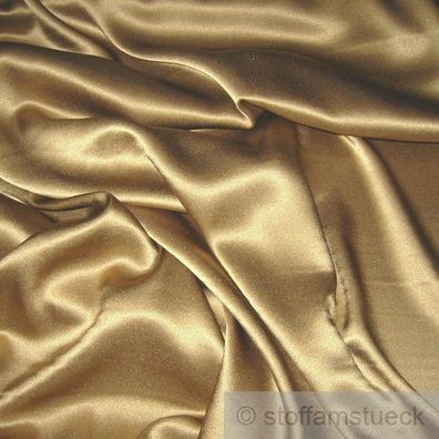 Stoff Seide Elastan Satin bronze weich fließend Stretch elastisch edel