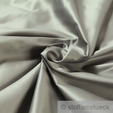 Stoff Baumwolle Satin silbergrau überbreit 3 m breit mercerisiert Baumwollstoff