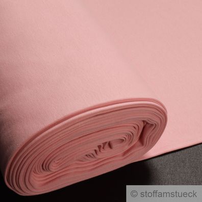 0,5 Meter Stoff Baumwolle Elastan Bündchen rosa 45 cm breit