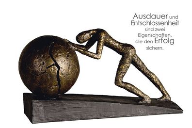 Casablanca Skulptur "Heavy Ball" bronce, öhe 21,5cm Länge 37cm, oly, roncefinish