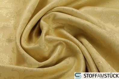 Stoff Polyester Jacquard Ornament gold gold Lurex Goldbrokat Barock Rokoko 280