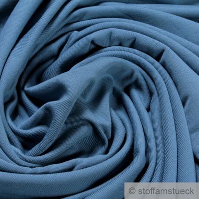 0,5 Meter Stoff Bambus Elastan French Terry jeansblau atmungsaktiv Jersey