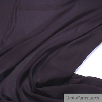 Stoff Polyester Crêpe de Chine leicht aubergine knitterarm