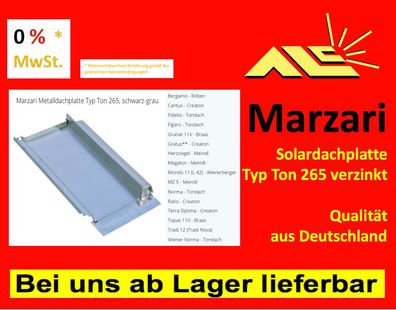 Marzari Typ Ton 265, schwarzgrau, Terra Optima Creaton, Rechnung mit 0% MwSt