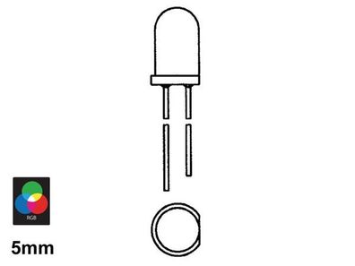 Velleman - LED5YLN - 5mm Kostengünstige LED gelbDiffusierbar - 15mcd