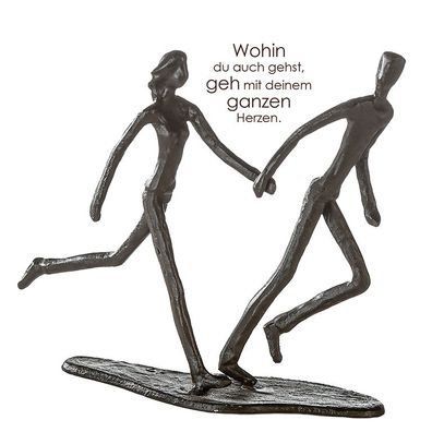 Casablanca Design Skulptur "Running" brüniert Höhe 17cm Breite 18cm, iefe 7cm, us