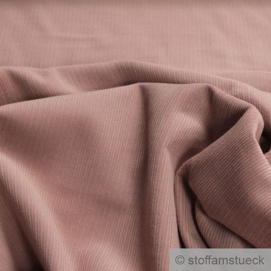 Stoff Baumwolle Cord mattrosa Baumwollstoff Babycord Feincord altrosa rosa