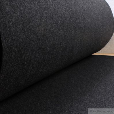 Stoff Polyester Filz dunkelgrau meliert stabil 4 mm dick Bastelfilz 100 cm grau