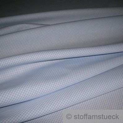 Stoff Baumwolle Vichy Karo klein hellblau weiß 1,5 mm Swafing Canstein