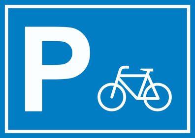 Fahrrad Parkplatz Schild waagerecht