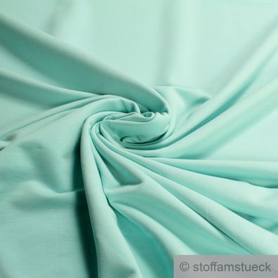 0,5 Meter Stoff Baumwolle Elastan French Terry mint Sommer Sweat Jersey türkis