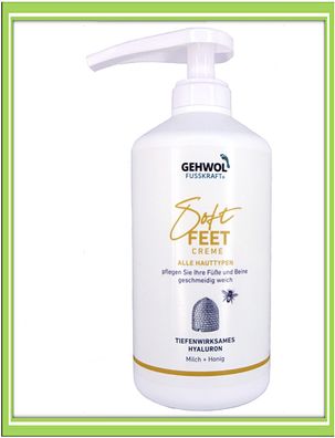 Gehwol Fusskraft Soft Feet Milch & Honig Fußcreme Trockene Haut 500ml |€68, -/ L