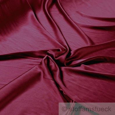 Stoff Seide Elastan Satin bordeaux weich fließend Stretch elastisch edel