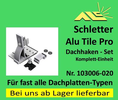 50er Set Nr. 103006-020 Schletter Alu-Tile Pro Dachhaken-Set Rechnung m.0% MwSt