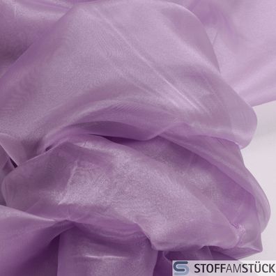 2 Meter Stoff Polyester Organza flieder transparent leicht