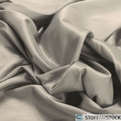 Stoff Polyester Kleidertaft silber Taft dezenter Glanz