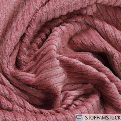 Stoff Baumwolle Breitcord altrosa Baumwollstoff Breit Cord Genuacord rosa