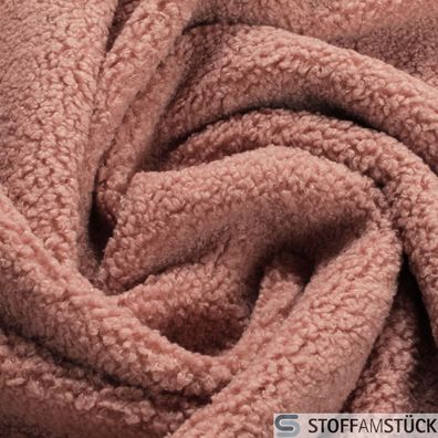 Stoff Polyester Teddyfell altrosa Teddyplüsch 100.000 Martindale Polsterstoff