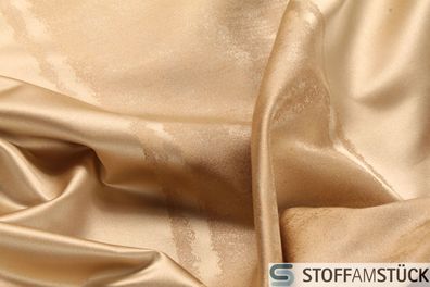 Stoff Seide Satin Blockstreifen gold Moire JAB Anstoetz