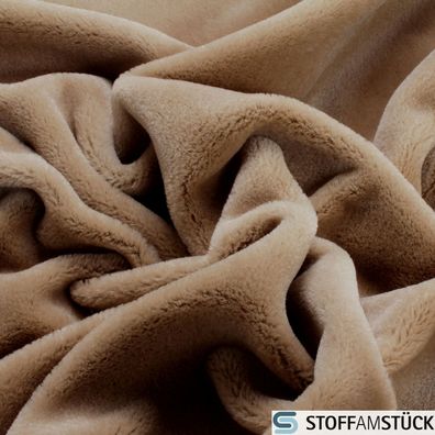 Stoff Mohair Samt sand JAB Anstoetz 1-3102-071 Polstersamt sehr weich