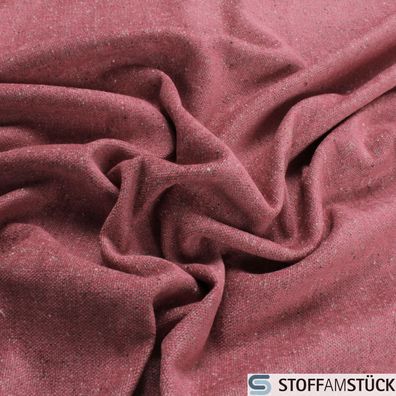 Stoff Viskose Wolle Polyacryl Baumwolle Leinwand rose Melange JAB Anstoetz