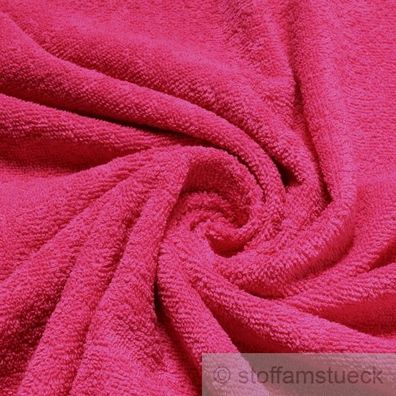 Stoff Baumwolle Frottee pink Frotté zweiseitig Baumwollstoff fuchsia weich