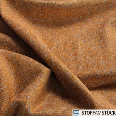 Stoff Viskose Wolle Polyacryl Baumwolle Leinwand orange Melange JAB Anstoetz