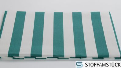 Stoff Dralon® Blockstreifen grün weiß wasserabweisend outdoor Teflon®