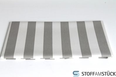 Stoff Dralon® Blockstreifen hellgrau weiß wasserabweisend outdoor Teflon®