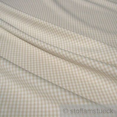 Stoff Baumwolle Vichy Karo beige weiß 2,5 mm Swafing Canstein kariert