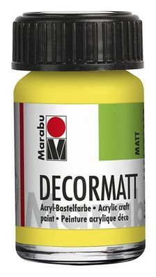 Marabu 1401 39 020 Decormatt Acryl, Zitron 020, 15 ml