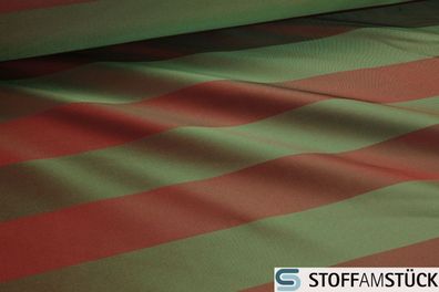 Stoff Polyester Taft Blockstreifen grün rot breit JAB Anstoetz 9-7688-035