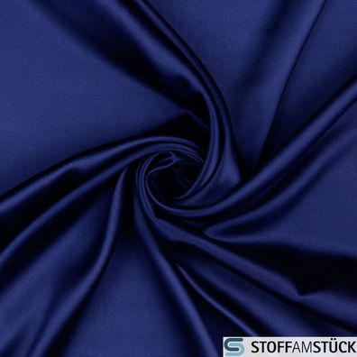 Stoff Seide Elastan Satin marine weich fließend Stretch elastisch edel