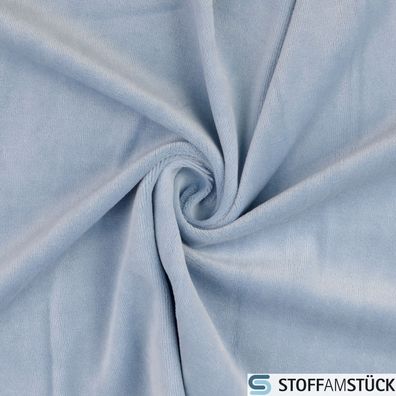 Stoff Baumwolle Polyester Nicki hellblau Nicky weich