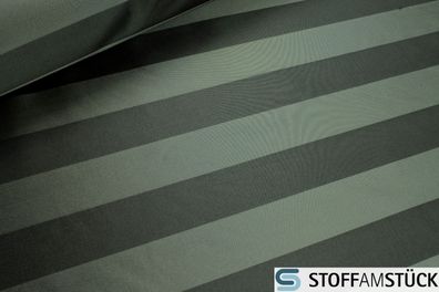 Stoff Polyester Taft Blockstreifen anthrazit oliv breit JAB Anstoetz 9-7688-098