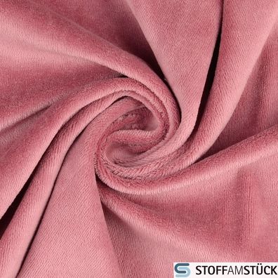 Stoff Baumwolle Polyester Nicki altrosa Nicky weich