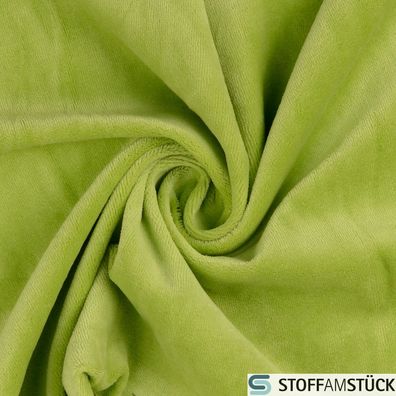 Stoff Baumwolle Polyester Nicki lime Nicky weich hellgrün kiwi