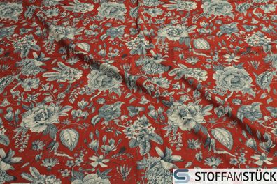 Stoff Polyester Samt terracotta Pfingstrose weich anschmiegsam Rose