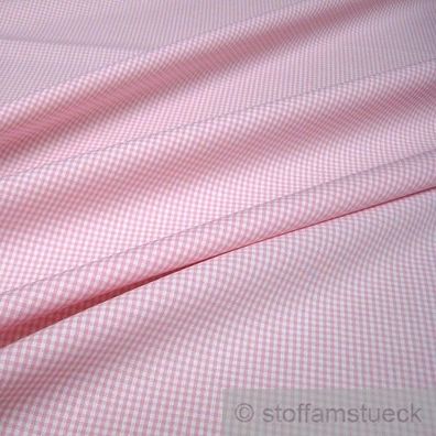 Stoff Baumwolle Vichy Karo klein rosa weiß 1,5 mm Swafing Canstein