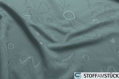 Stoff Baumwolle Polyester Jacquard grau Phantasie Ton in Ton