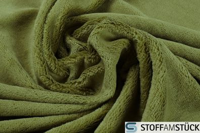 Stoff Polyester Polster Flausch Fleece lindgrün farbecht strapzierfähig