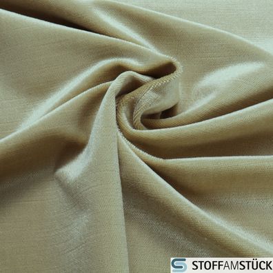 Stoff Mohair Samt creme Polstersamt sehr weich hellbeige