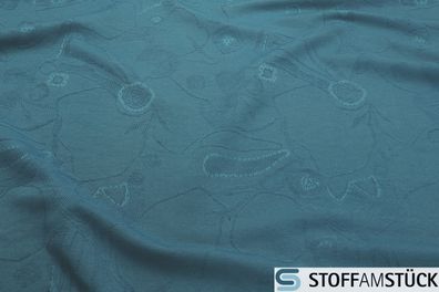 Stoff Baumwolle Polyester Jacquard marine Phantasie Ton in Ton