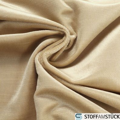 Stoff Mohair Samt sand Polstersamt sehr weich beige