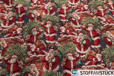 Stoff Baumwolle Polyester Gobelin Weihnachtsmann Decke Kissenbezug Tannenbaum